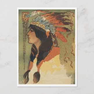 Postal Chica indio vintage