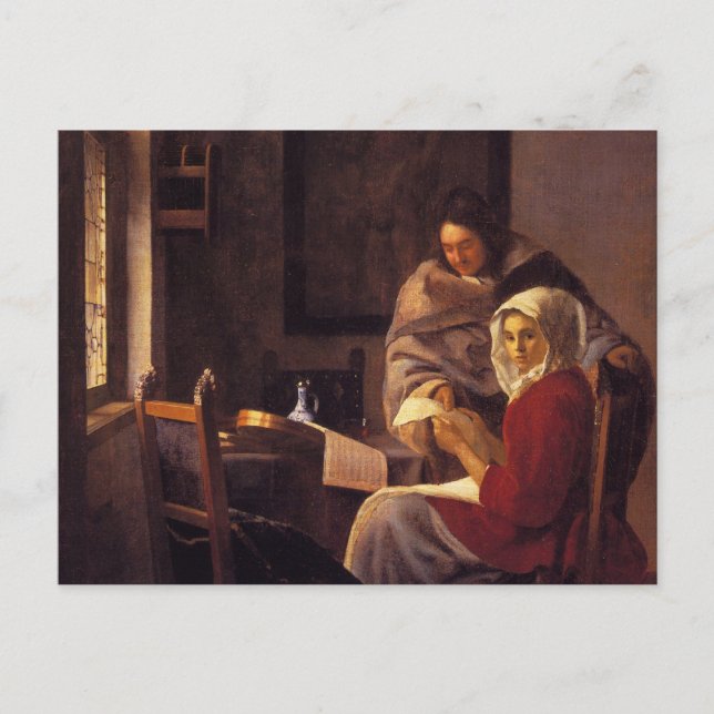 Postal Chica interrumpida en su música (Anverso)