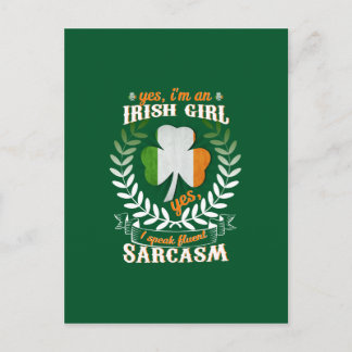 Postal chica irlandesaSí, soy Chica irlandesa Sí Hablo co