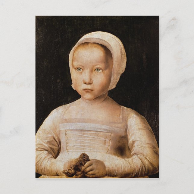 Postal Chica joven con pájaro muerto, c.1500-25 (Anverso)