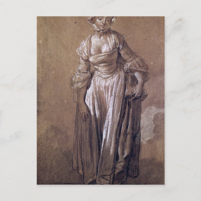 Postal Chica joven permanente (Anverso)