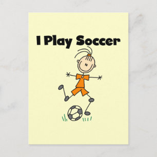 Postal Chica Juego camisetas de fútbol y regalos
