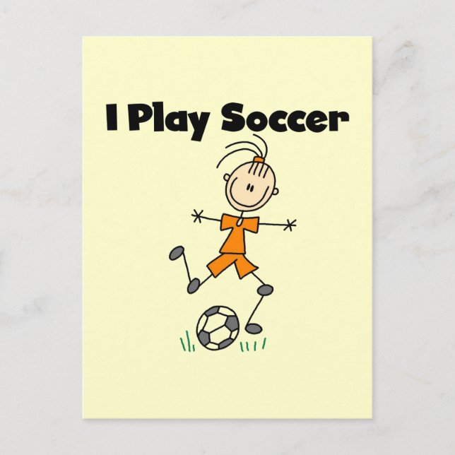 Postal Chica Juego camisetas de fútbol y regalos (Anverso)