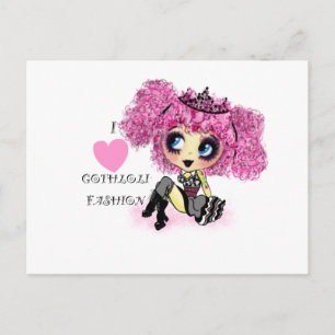 Postal Chica Kawaii cumpleaños - personalizado