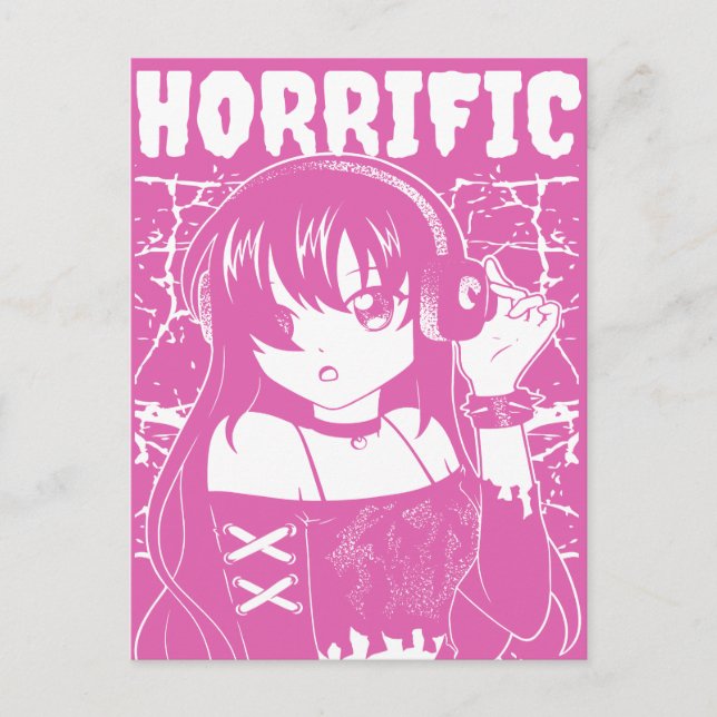 Postal Chica linda de anime  (Anverso)