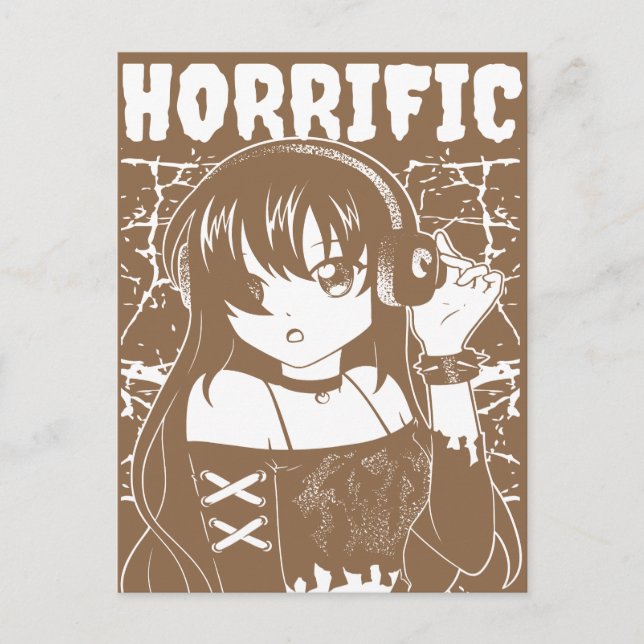 Postal Chica linda de anime  (Anverso)