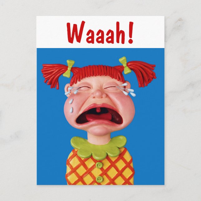 Postal Chica llorando (Anverso)