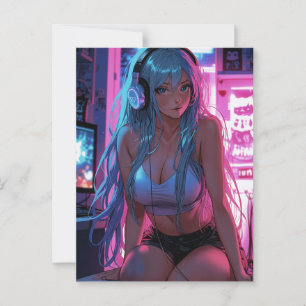 Postal Chica Lofi Gamer Chill Anime Aesthetic