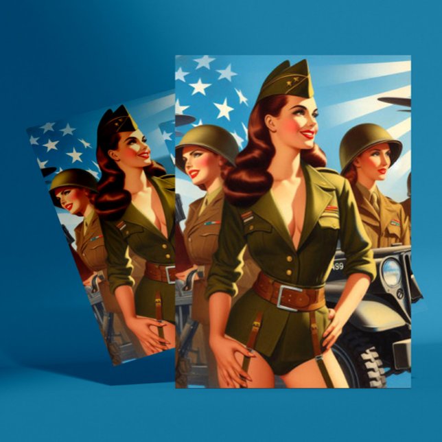 Postal Chica militar de época (Subido por el creador)