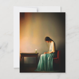 Postal Chica minimalista con arte de pared de flores – Em