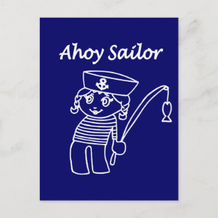 Postal Chica Nautical Sailor