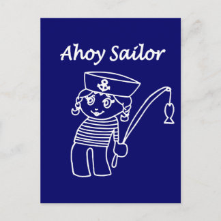Postal Chica Nautical Sailor