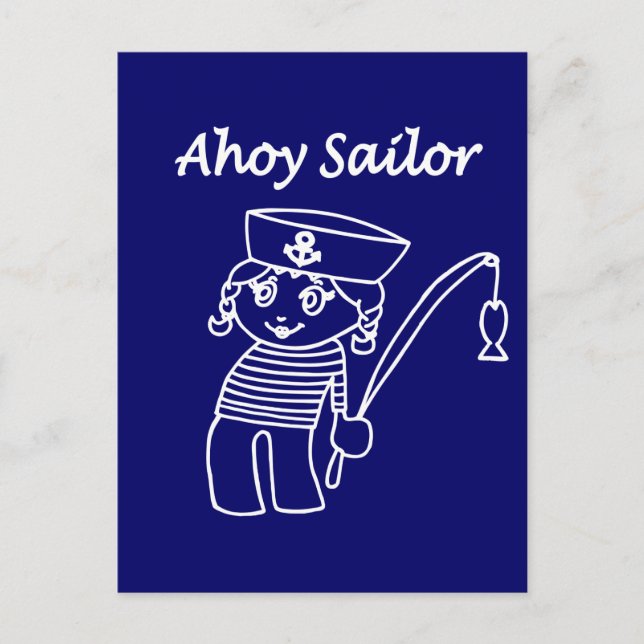 Postal Chica Nautical Sailor (Anverso)