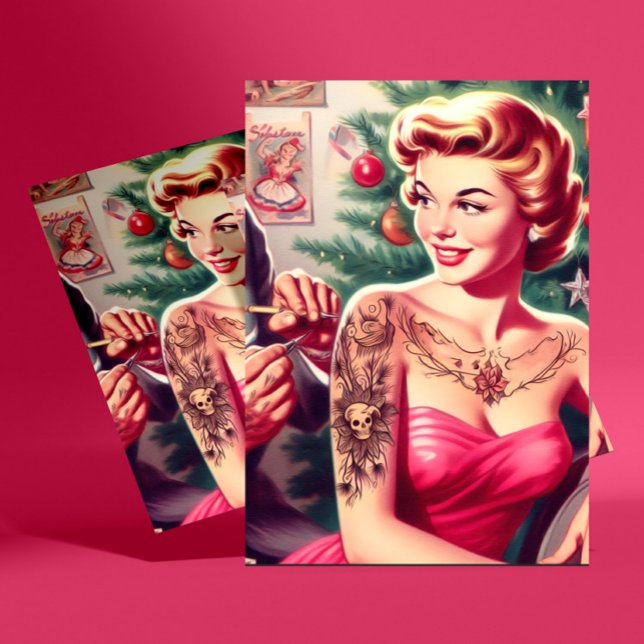 Postal Chica navideña tatuada (Subido por el creador)