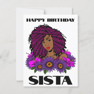 Postal Chica Negro Magic Birday Sista Melanin Woman Post