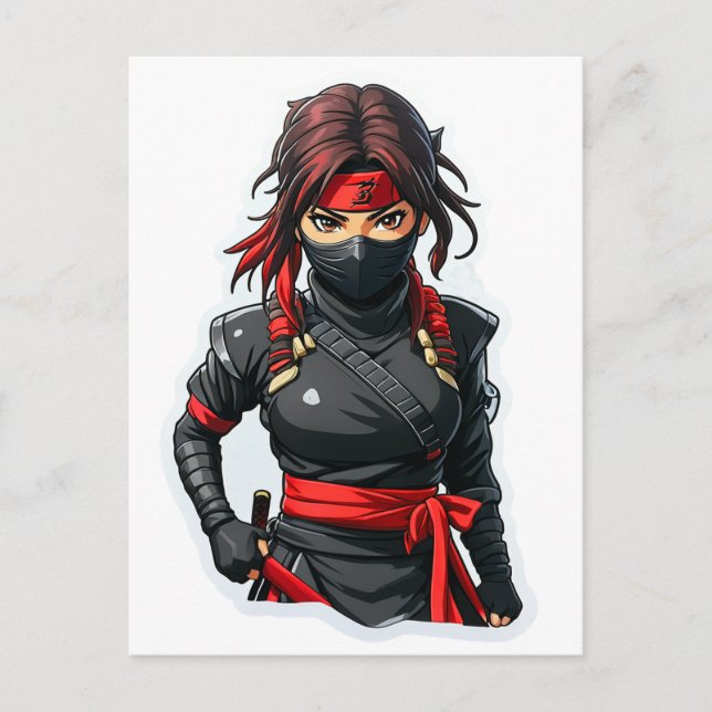 Postal Chica Ninja (Anverso)