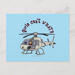 Postal Chica piloto de helicópteros ligeros