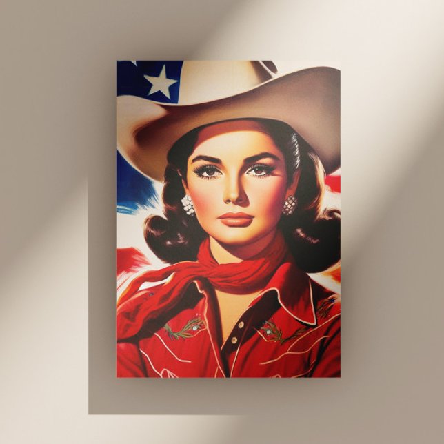 Postal Chica pin-up del oeste antiguo (Subido por el creador)