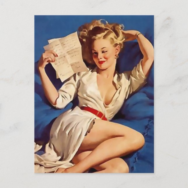 Postal Chica Pinup (Anverso)