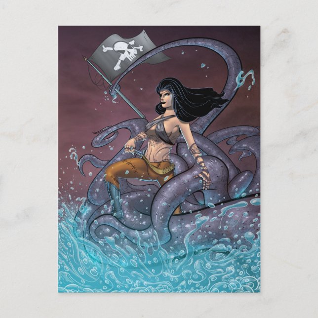 Postal Chica pirata (Anverso)