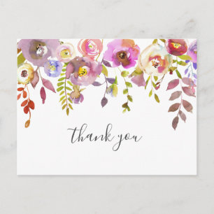 Postal Chica poema de ducha de bebé gracias