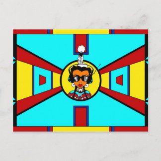 Postal Chica Powwow - Diseño de Beadwork