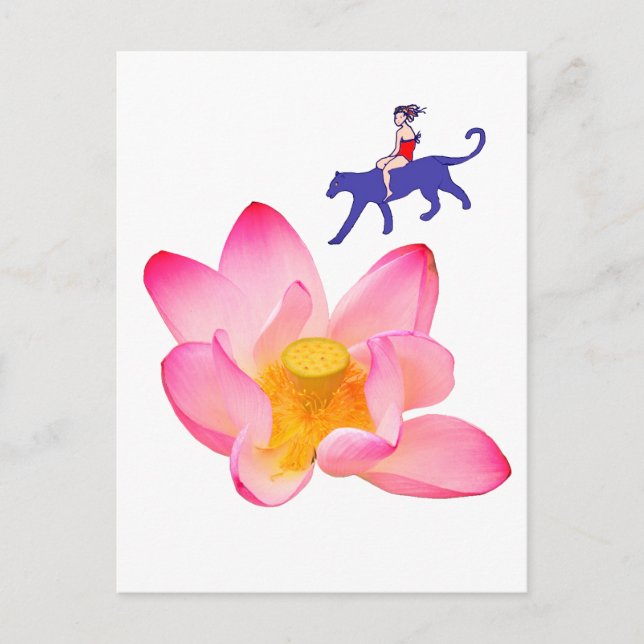 Postal Chica, Puma y Lotus (Anverso)