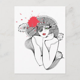Postal Chica Red Splash