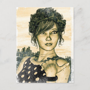 Postal Chica retro