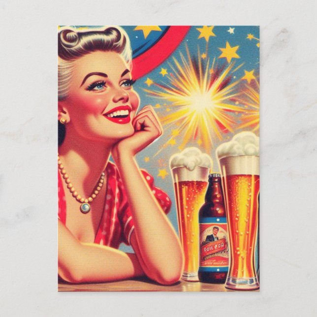 Postal Chica Retro Beer (Anverso)