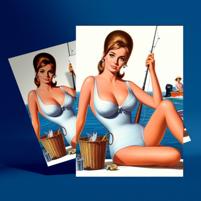 Postal Chica Retro de la Pesca (Subido por el creador)