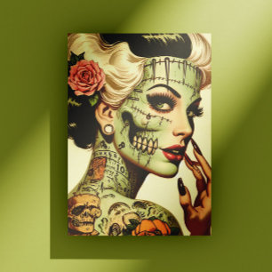 Postal Chica Retro Monstruo