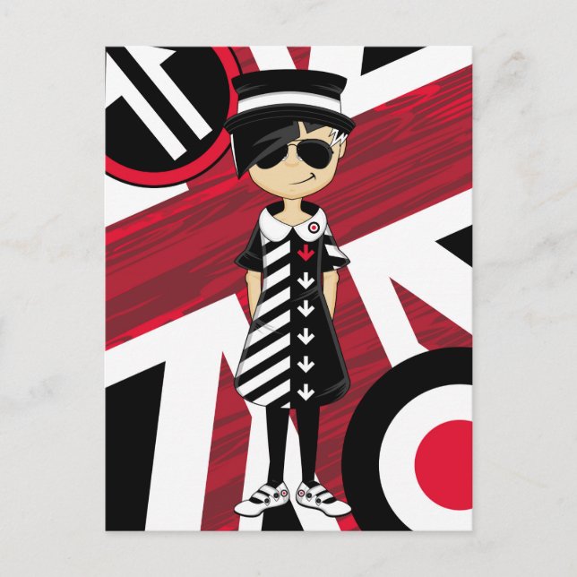 Postal Chica Retro Union Jack Mod (Anverso)