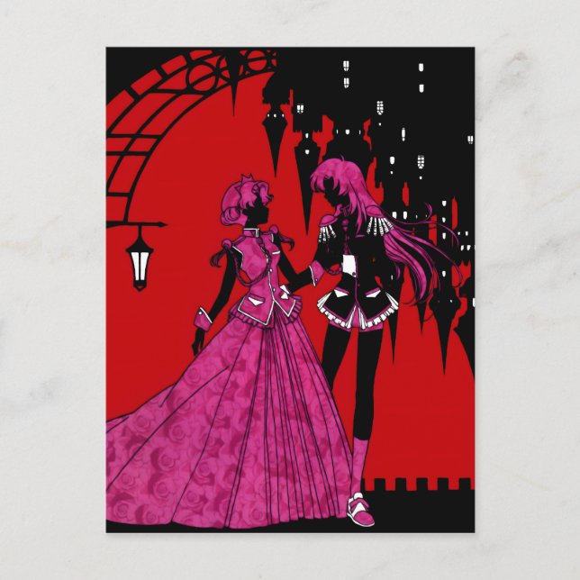 Postal Chica revolucionario Utena | Anthy & Utena (Anverso)