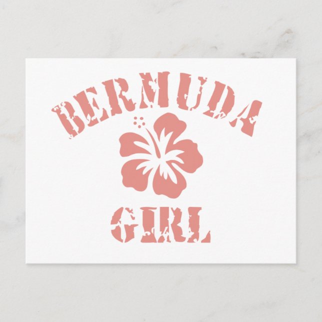 Postal Chica Rosa de Bermuda (Anverso)