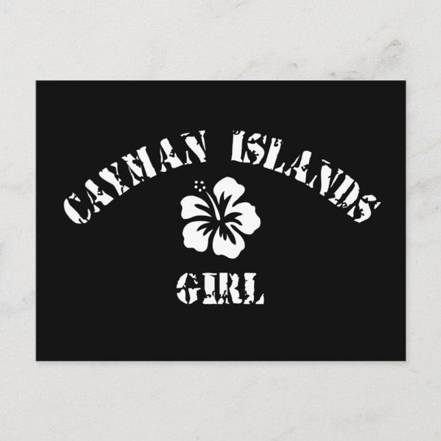Postal Chica Rosa de las Islas Caimán (Anverso)
