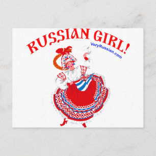 Postal ¡Chica ruso!