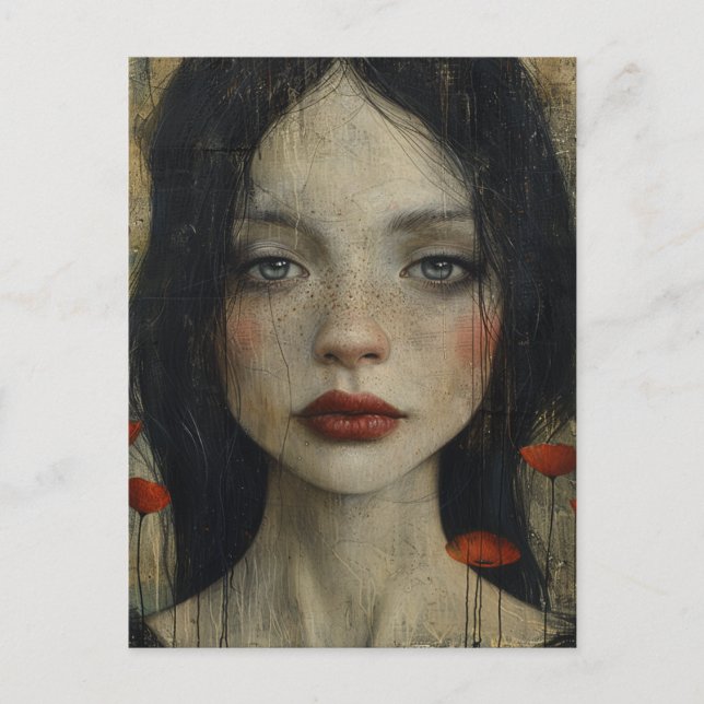 Postal Chica Rústico Grunge (Anverso)