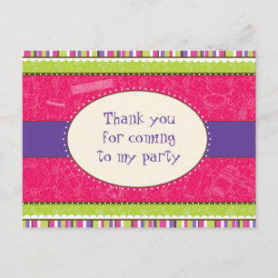 Postal Chica Sassy Gracias Postcard