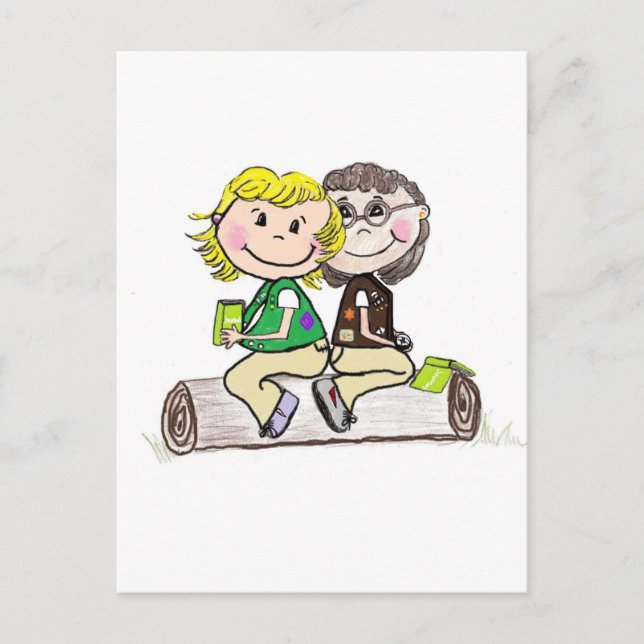 Postal Chica Scout Junior Brownie (Anverso)