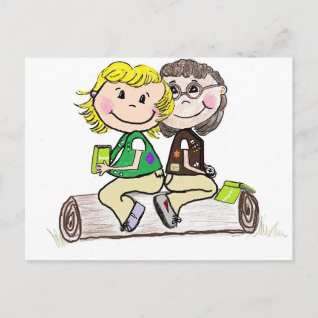 Postal Chica Scout Junior Brownie (Anverso)