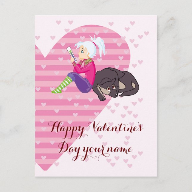 Postal Chica Ser enamorado (Anverso)