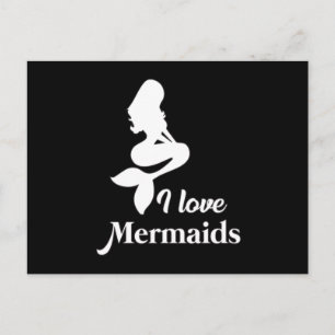 Postal Chica Sirena Sirenas Mar Regalo Divertido Cumpleañ