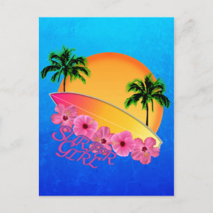 Postal Chica surfista