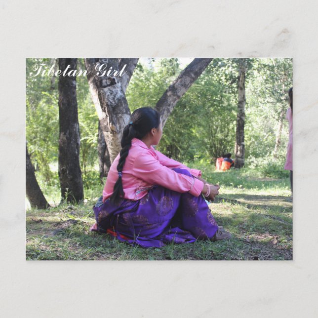Postal Chica tibetano (Anverso)