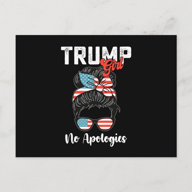 Postal Chica Trump sin disculpas elecciones presidenciale (Anverso)