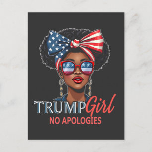 Postal Chica Trump Sin Disculpas Inaguración Chicas Poder