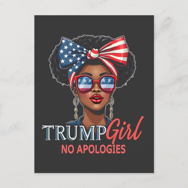 Postal Chica Trump Sin Disculpas Inaguración Chicas Poder (Anverso)