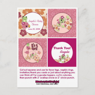 Postal Chica TURTLE Baby Shower Cupcake Toppers OUR