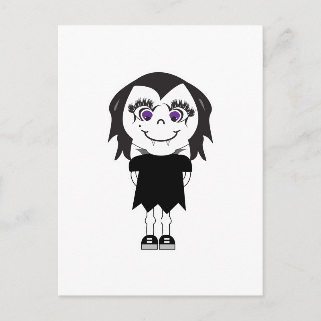 Postal Chica Vampiro Cuerpo Completo (Anverso)